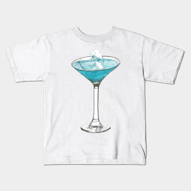 Wave-tini, please Kids T-Shirt by Créa'RiBo